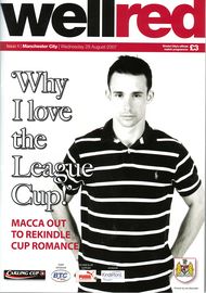 Bristol City v Manchester City  Carling Cup 2nd Round 2007 to 08